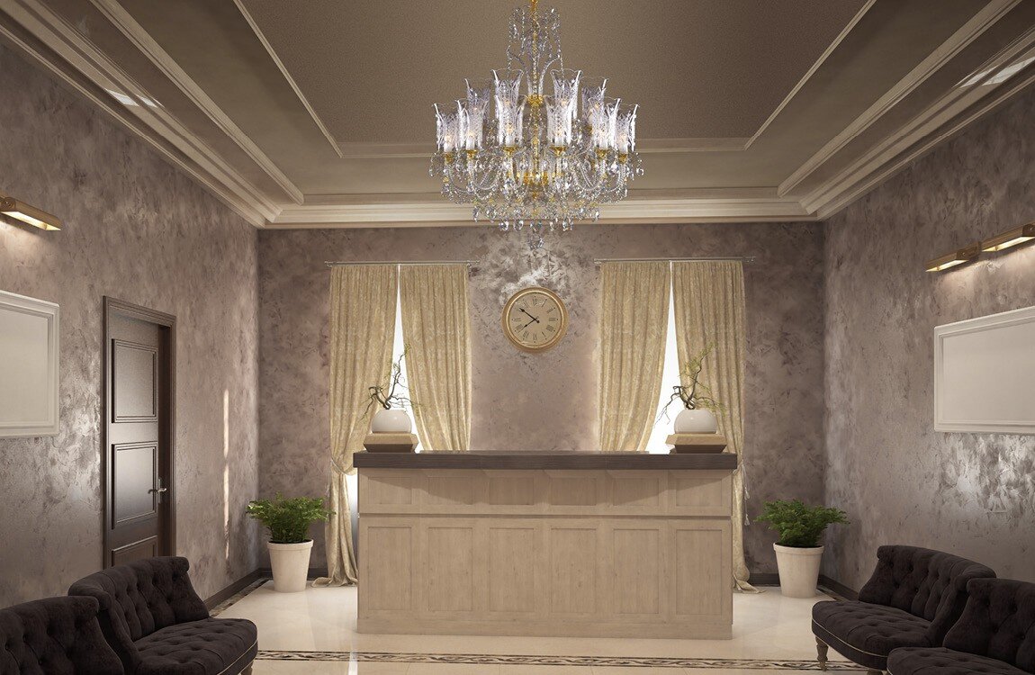 Araña de cristal de lujo para el vestíbulo en estilo glamour LLCH18CRYSTAL DT