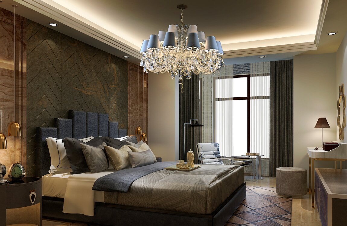 Araña de cristal de lujo para el dormitorio en estilo glamour LW125182140