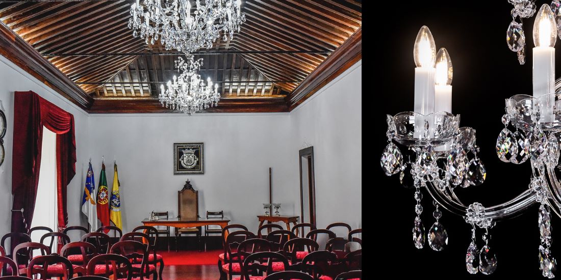 Czech Crystal Adorns a Historic Town Hall on the Azores