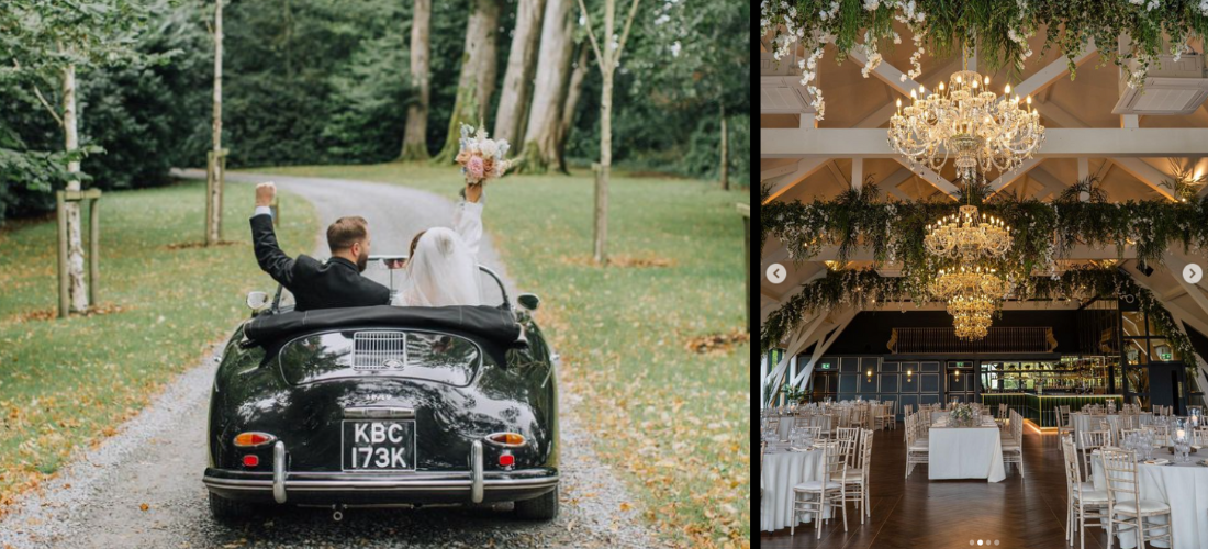 The Old Rectory: lámparas de cristal para bodas románticas en Irlanda