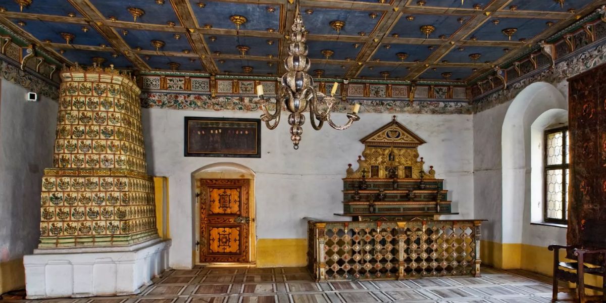 Interior del castillo renacentista del siglo XVI de Velké Losiny, República Checa