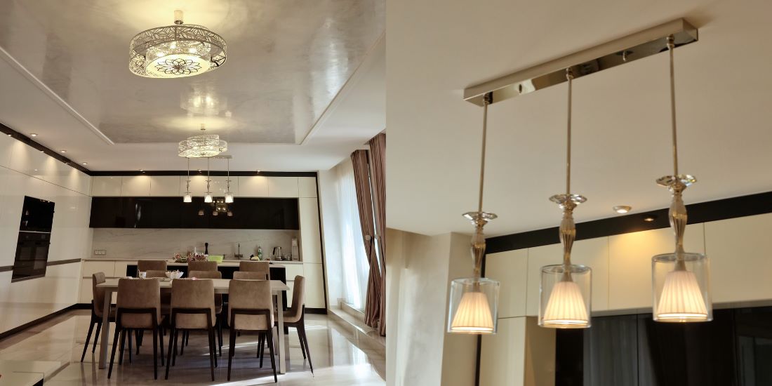 Modern lighting fixture for kitchen