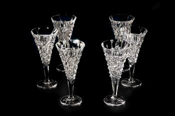Crystal Champagne glasses 150ml - Bohemia Crystal - Original crystal from  Czech Republic.